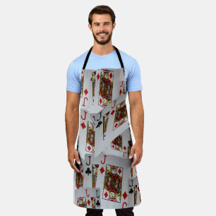 Poker Cards Jacks Layered, Full Print Apron