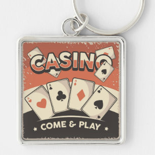 Poker Cards Key Ring
