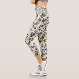 Poker Cards Kings Layered, Ladies Capri Leggings