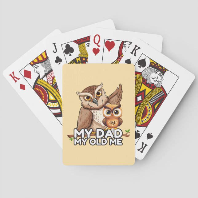 Poker Cards : My Dad My Old Me (brown) (Back)