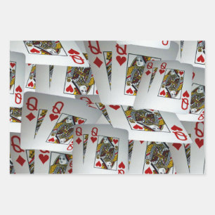 Poker Cards Queens, Gift Wrap Sheets,