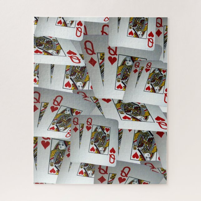 Poker Cards Queens, Jigsaw Puzzle (Vertical)