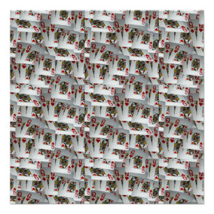 Poker Cards Queens Layered,  Poster