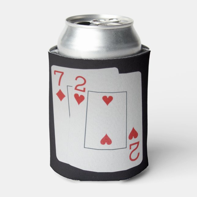 Poker Cards Seven And Two, Can Cooler (Can Front)
