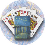 POKER CARDS "Starry Night Over the Rhone -van Gogh<br><div class="desc">An image of "Starry Night Over the Rhone" by Vincent van Gogh is featured on these Playing Cards. The image covers both sides of the tote. ►The images cannot be removed or replaced but you can slide it left or right to attain your preferred appearance. ►Customise/personalise by adding custom text...</div>