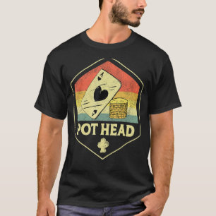 Poker Cards Vintage Retro Pot Head T-Shirt