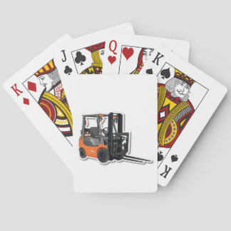 Poker cards with forklift design