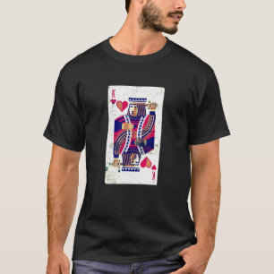Poker Casino King Of Hearts Card Player T-Shirt
