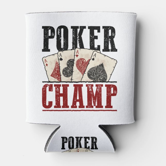 Poker Champ Player Tournament Can Cooler (Front)