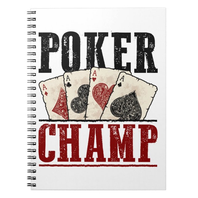 Poker Champ Player Tournament Notebook (Front)