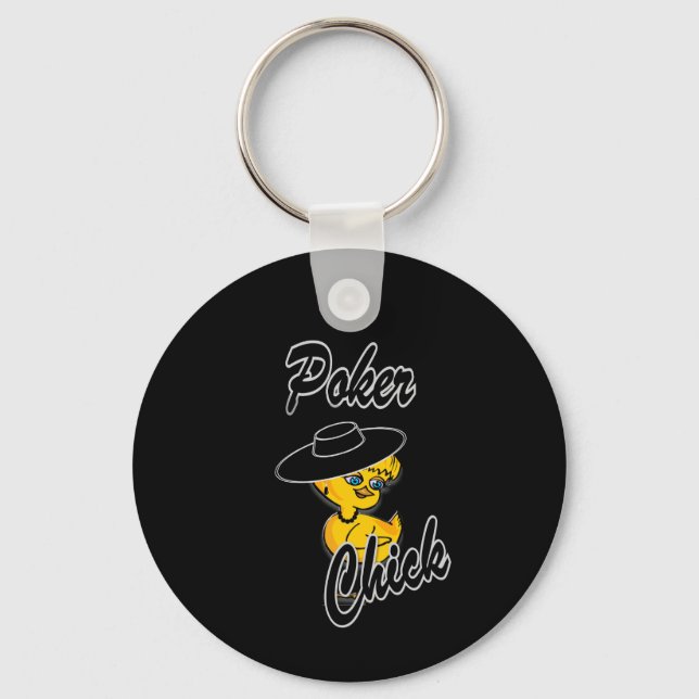 Poker Chick #4 Key Ring (Front)