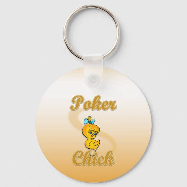 Poker Chick Key Ring (Front)