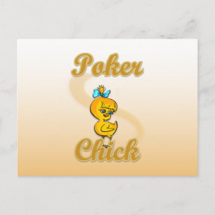 Poker Chick Postcard