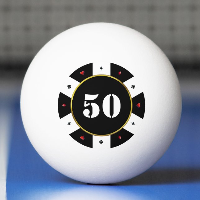Poker Chip 50th Birthday Party Ping Pong Ball (Poker Chip 50th Birthday Party Ping Pong Ball
)