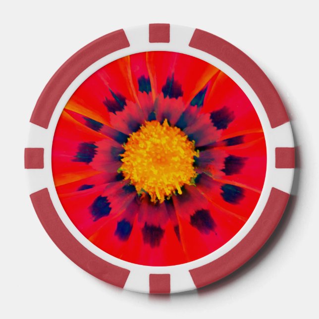 Poker Chip   ABSTRACT FLORA (Front)