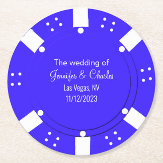 Poker Chip Casino Themed Wedding Coaster