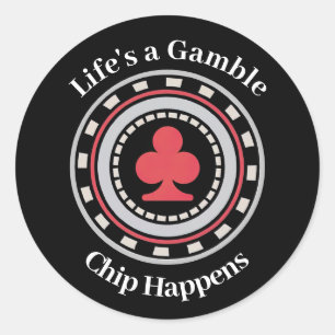 Poker Chip Classic Round Sticker