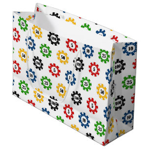 Poker Chip gambling casino pattern Party gift bag