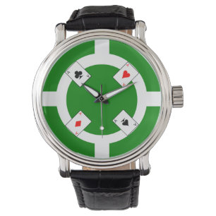 Poker Chip - Green Watch