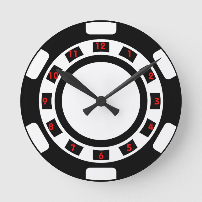 Poker Chip Wall Clock (Front)