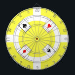 Poker Chip - Yellow Dartboard<br><div class="desc">Search "wowsmiley" for more products like this one.</div>