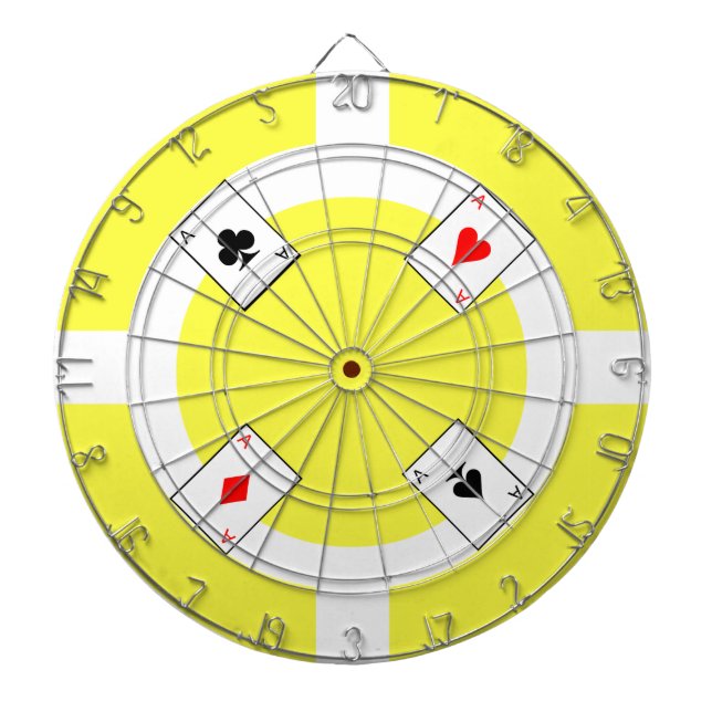 Poker Chip - Yellow Dartboard (Front)