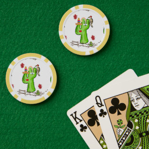 Poker Chips Bird Cactus 