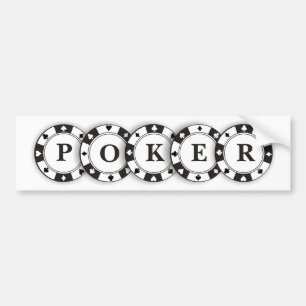 Poker Chips Bumper Sticker