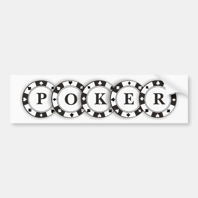 Poker Chips Bumper Sticker (Front)