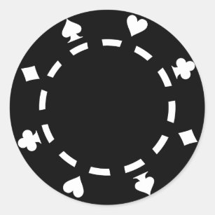 Poker chips classic round sticker