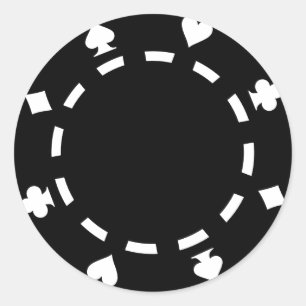 Poker chips classic round sticker