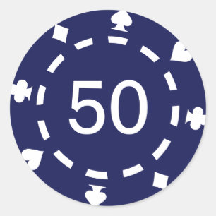 Poker chips classic round sticker