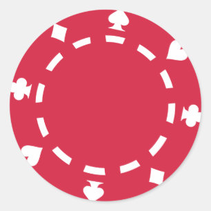 Poker chips classic round sticker