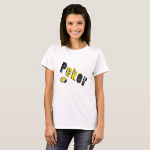 Poker Chips Dimensional Logo, Ladies T-shirt