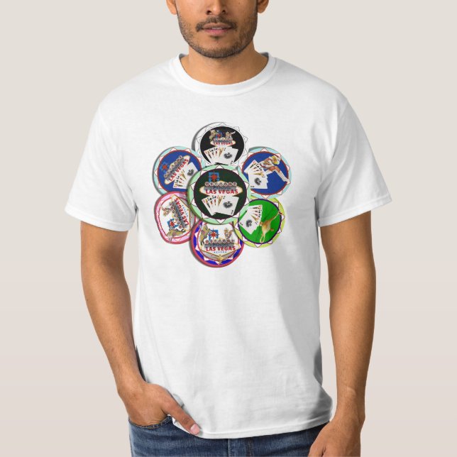 Poker Chips Galore T-Shirt (Front)
