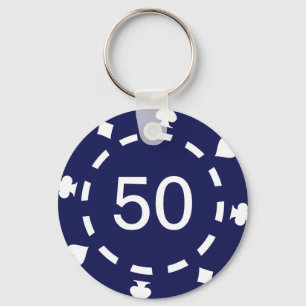 Poker chips key ring