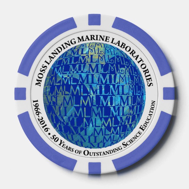 Poker Chips: MLML 50th Anniversary (globe) Poker Chips (Front)