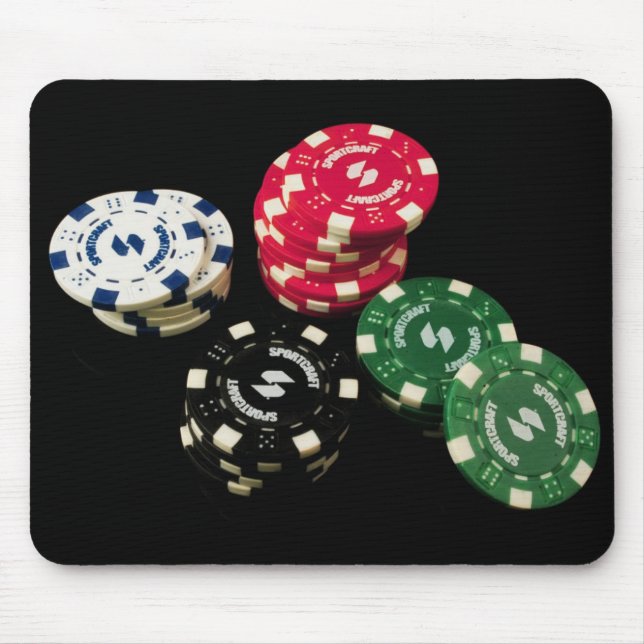 Poker Chips Pattern Mouse Pad (Front)