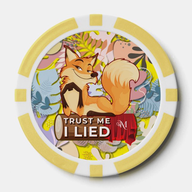 Poker Chips : Trust Me I Lied (yellow) (Front)