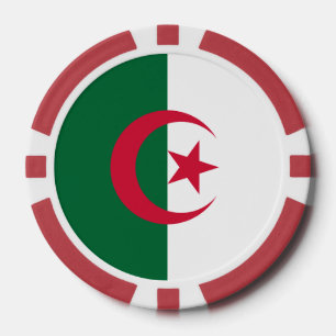 Poker chips with Flag of Algeria
