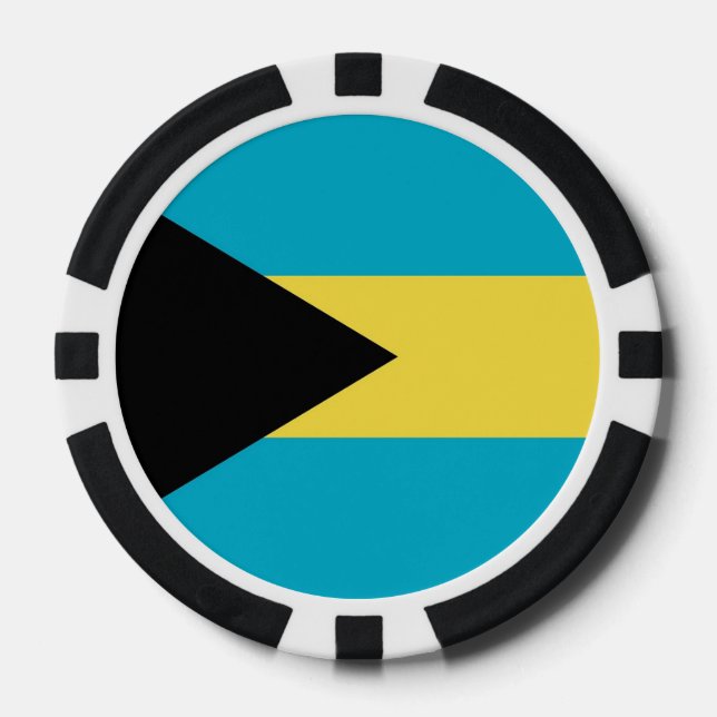 Poker chips with Flag of Bahamas (Front)