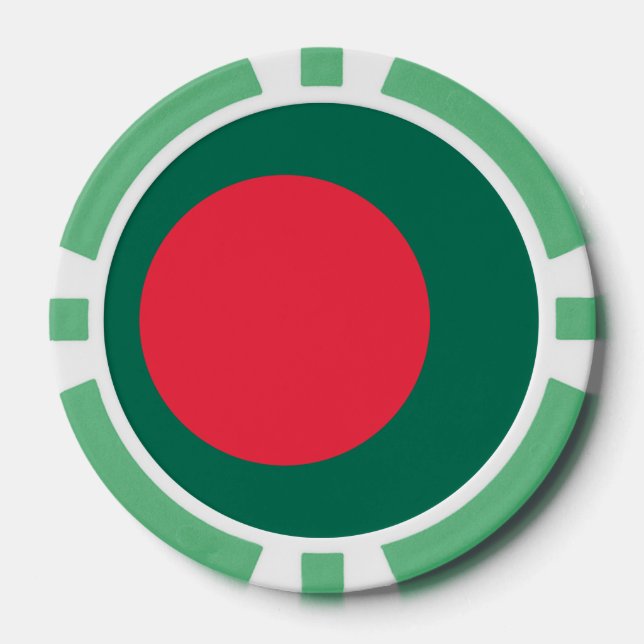 Poker chips with Flag of Bangladesh (Front)