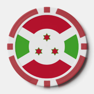 Poker chips with Flag of Burundi
