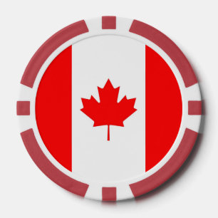 Poker chips with Flag of Canada