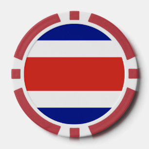 Poker chips with Flag of Costa Rica
