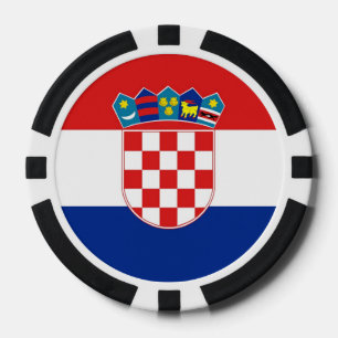 Poker chips with Flag of Croatia