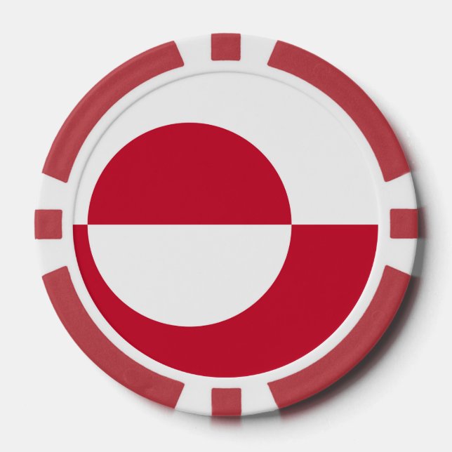 Poker chips with Flag of Greenland (Front)