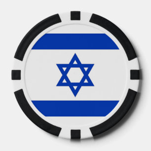Poker chips with Flag of Israel