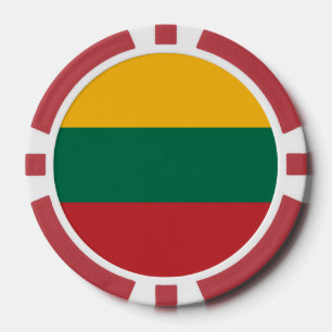 Poker chips with Flag of Lithuania