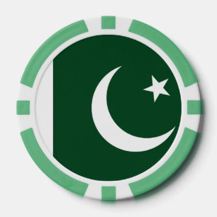 Poker chips with Flag of Pakistan
